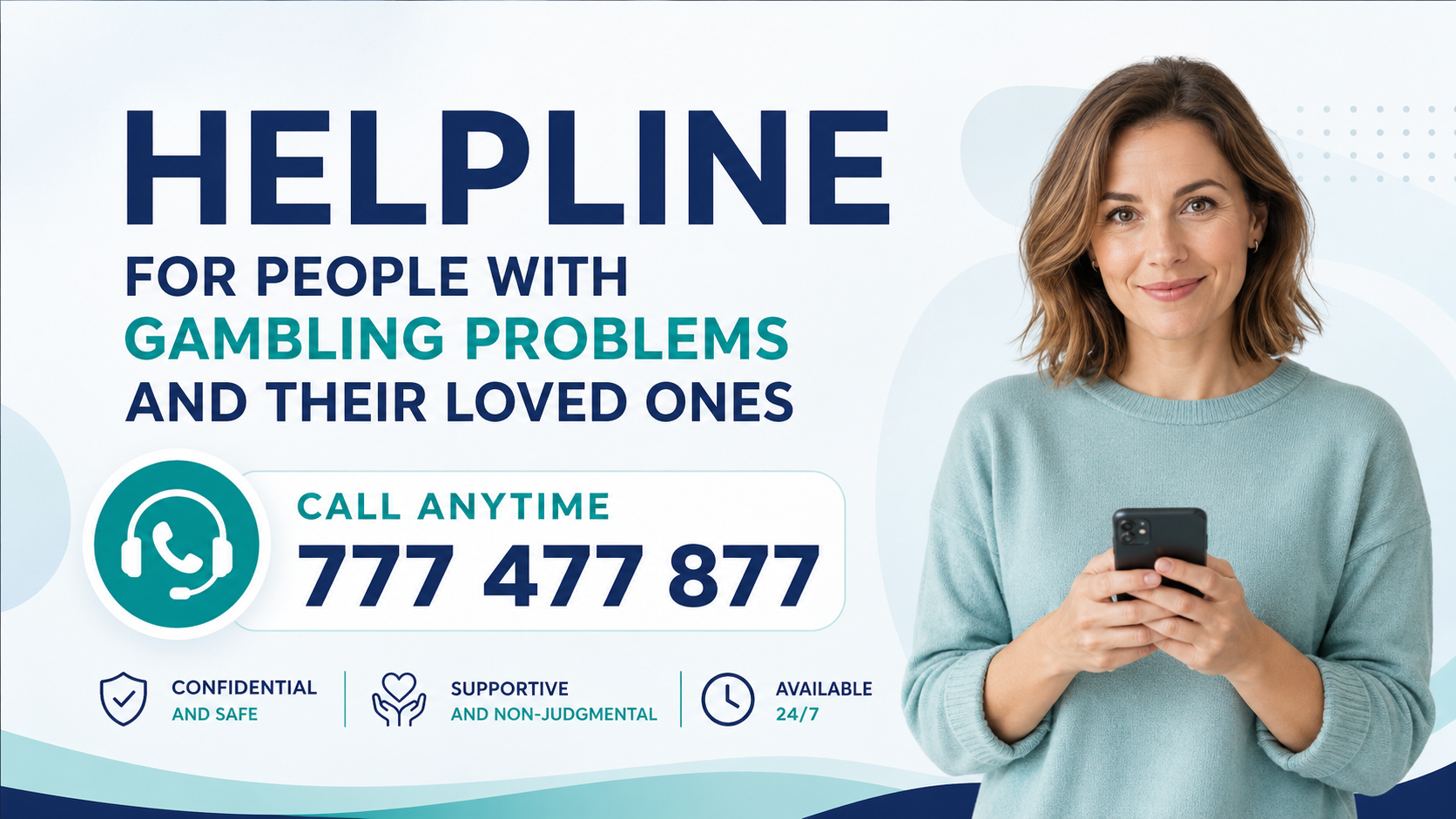 Helpline for Gamblers and Their Loved Ones  24/7